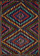 Empera-Antik Kilim Cecim Etnik Desenli El Dokuması Hav Vermez Kilim E0538-1-Milagron.com