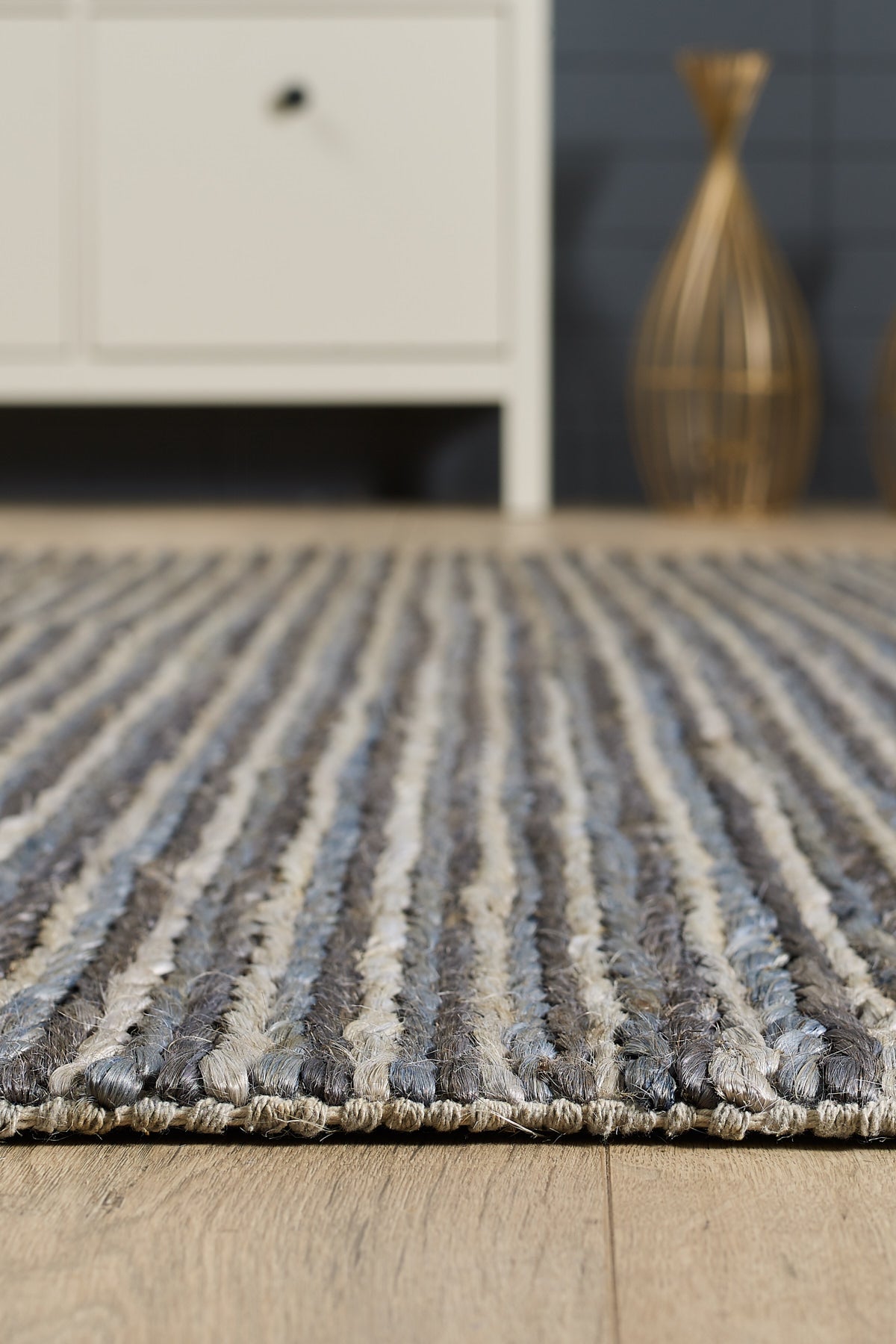 Empera-Dulce Feldgrau Renkli Jüt Hasır Halı-4-Milagron.com