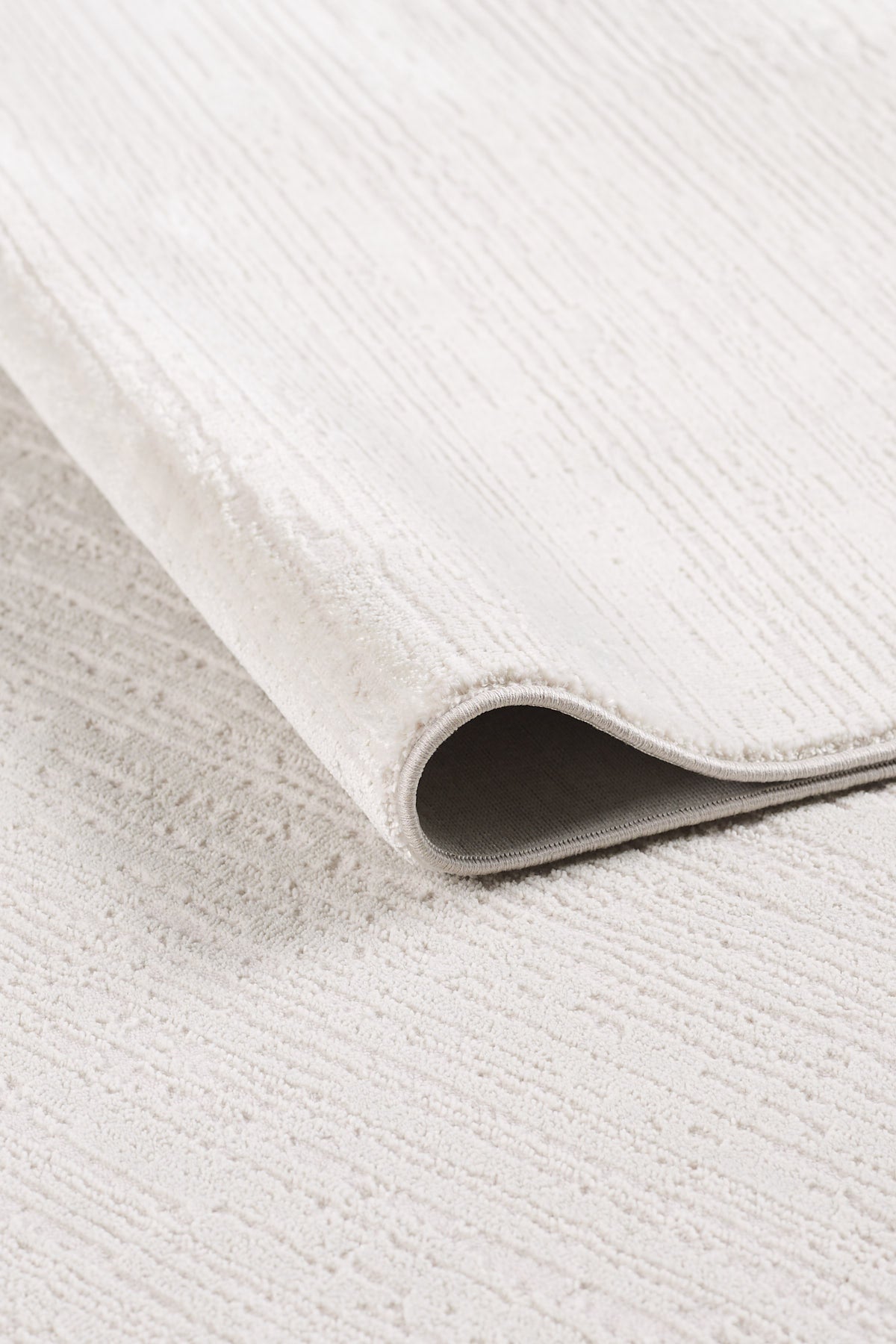 Empera-Gemma Pure White Saçaklı Modern Tozumaz Halı-3-Milagron.com