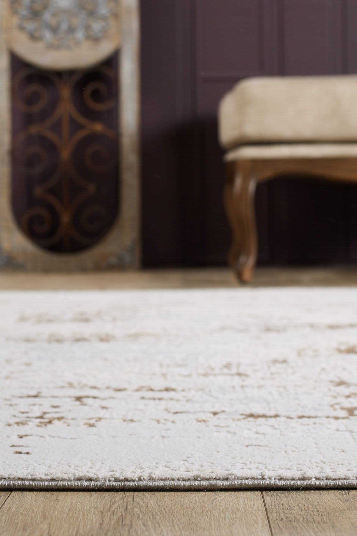 Empera-Gemma Taupe Antialerjik Saçaklı Halı-4-Milagron.com