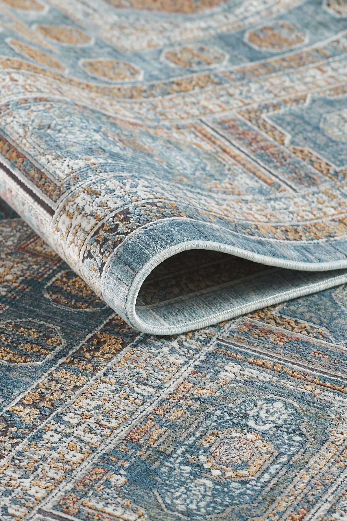 Empera-Heritage Norma Kendinden Saçaklı Modern Klasik Eskitme Halı-3-Milagron.com