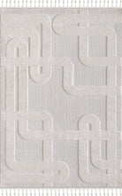 Empera-Ibiza Benita Geometrik Toz Vermeyen İSkandinav Desen Saçaklı Halı-1-Milagron.com