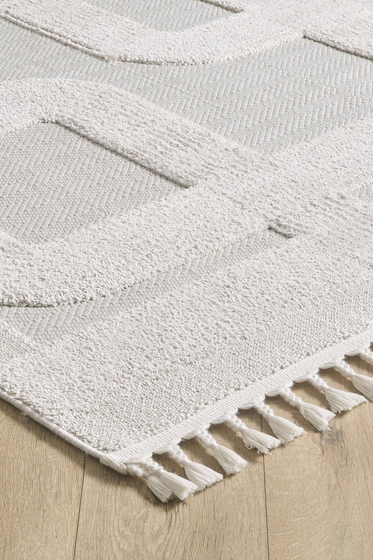 Empera-Ibiza Benita Geometrik Toz Vermeyen İSkandinav Desen Saçaklı Halı-2-Milagron.com