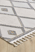 Empera-Ibiza Bold Geometrik Çizgili Toz Vermeyen İSkandinav Desen Saçaklı Halı-2-Milagron.com