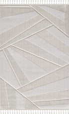 Empera-Ibiza Coral Geometrik Toz Vermeyen İSkandinav Desen Saçaklı Halı-1-Milagron.com