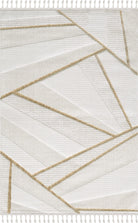 Empera-Ibiza Vella Geometrik Toz Vermeyen İSkandinav Desen Saçaklı Halı-1-Milagron.com