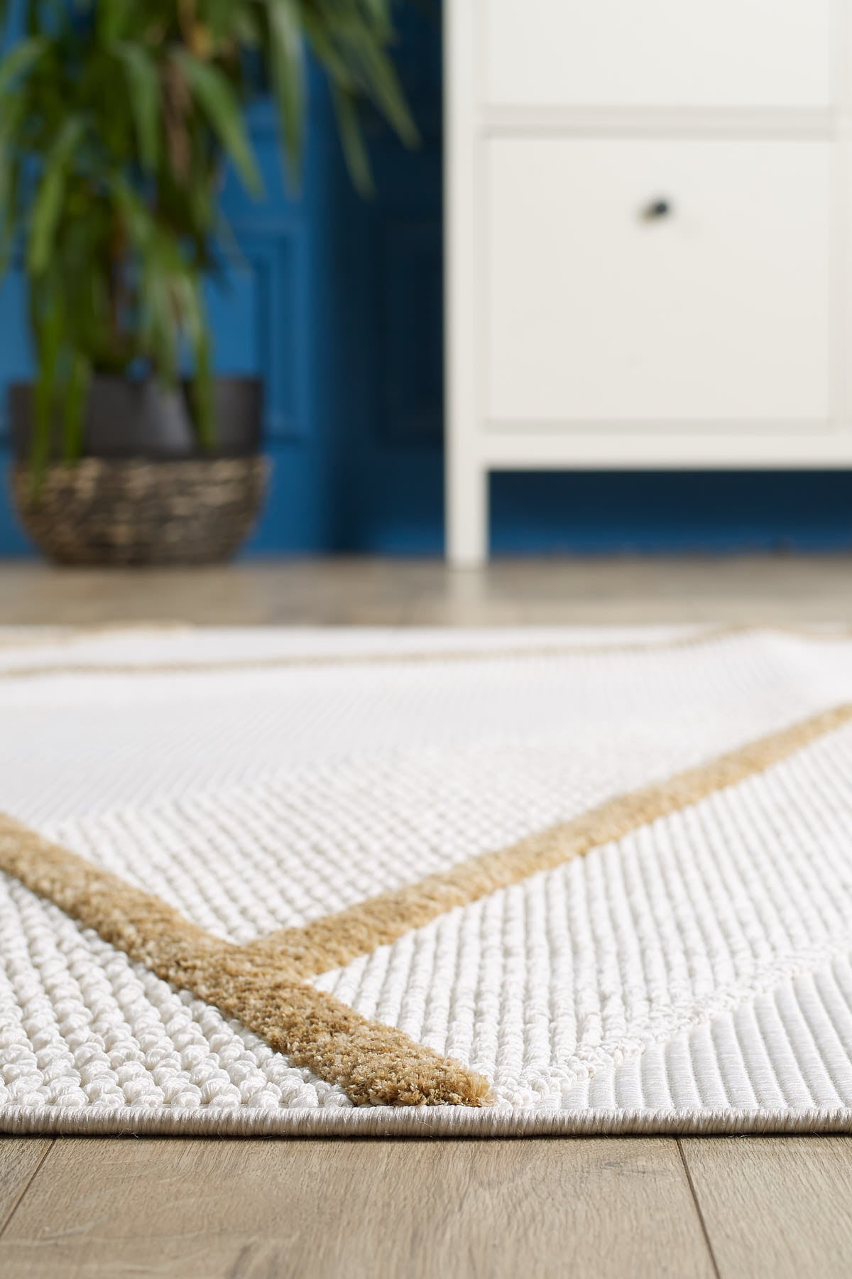 Empera-Ibiza Vella Geometrik Toz Vermeyen İSkandinav Desen Saçaklı Halı-4-Milagron.com