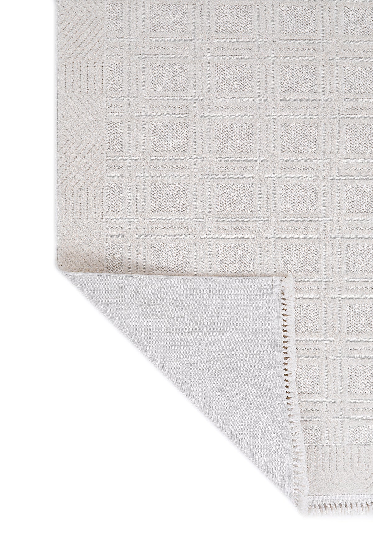 Empera-Indiana Square Takma Saçaklı Modern Salon Halısı-4-Milagron.com