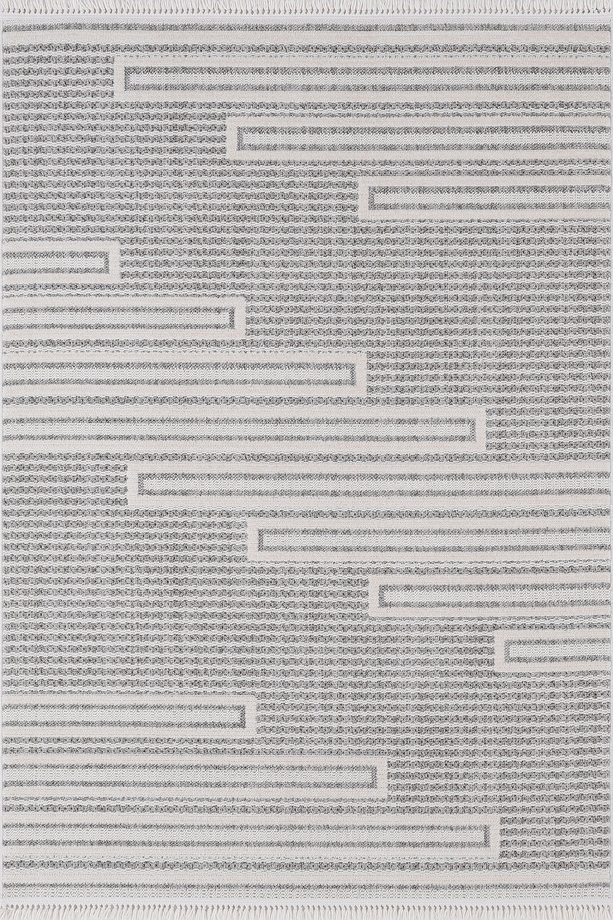 Empera-Indiana Step Takma Saçaklı Modern Salon Halısı-1-Milagron.com