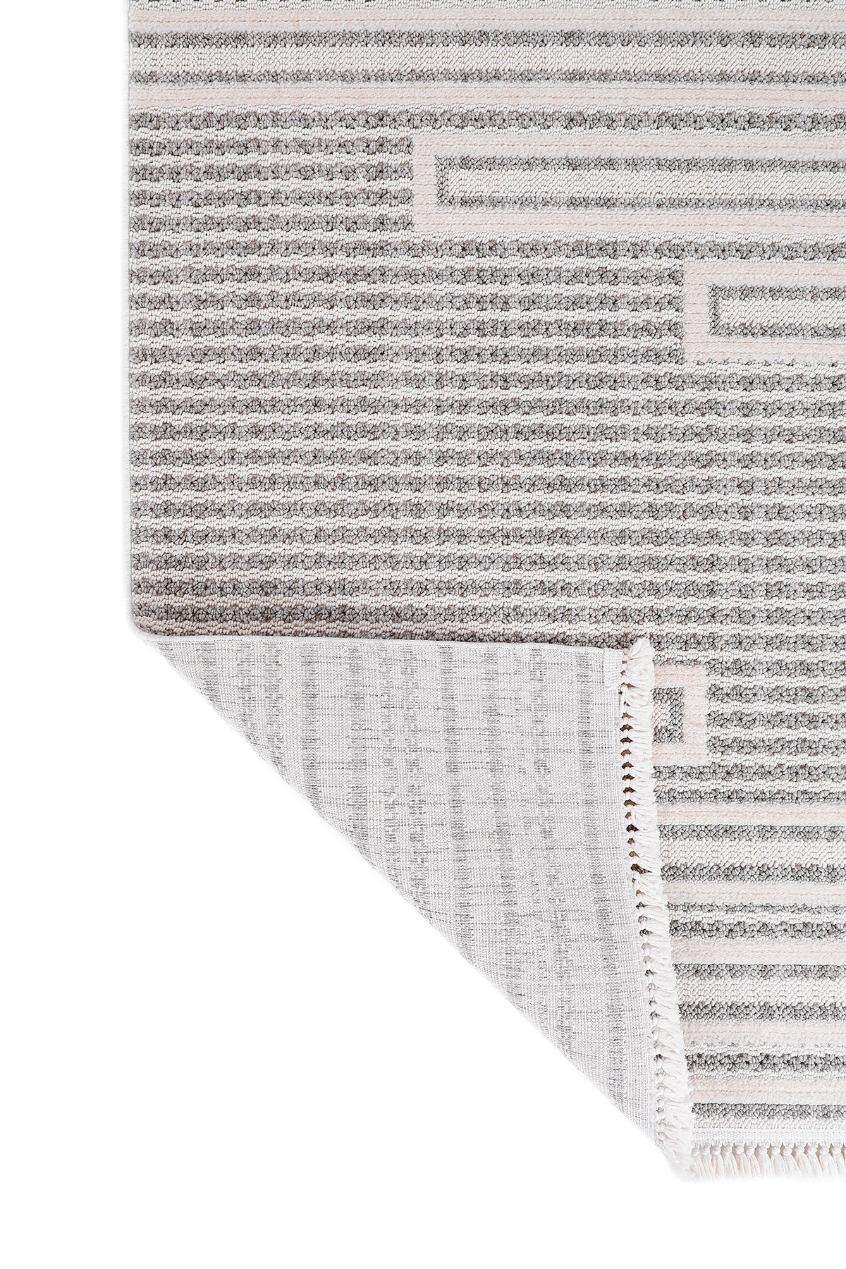 Empera-Indiana Step Takma Saçaklı Modern Salon Halısı-4-Milagron.com