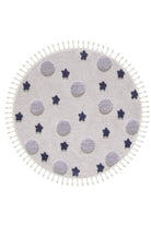 Empera-Kids Galaxy Daire Yuvarlak Takma Saçaklı Çocuk Halısı-1-Milagron.com