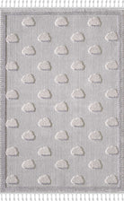 Empera-Kids White Cloud Bulut Desenli Çocuk Takma Saçaklı Çocuk Halısı-1-Milagron.com