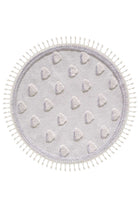 Empera-Kids White Cloud Daire Yuvarlak Çocuk Takma Saçaklı Çocuk Halısı-1-Milagron.com
