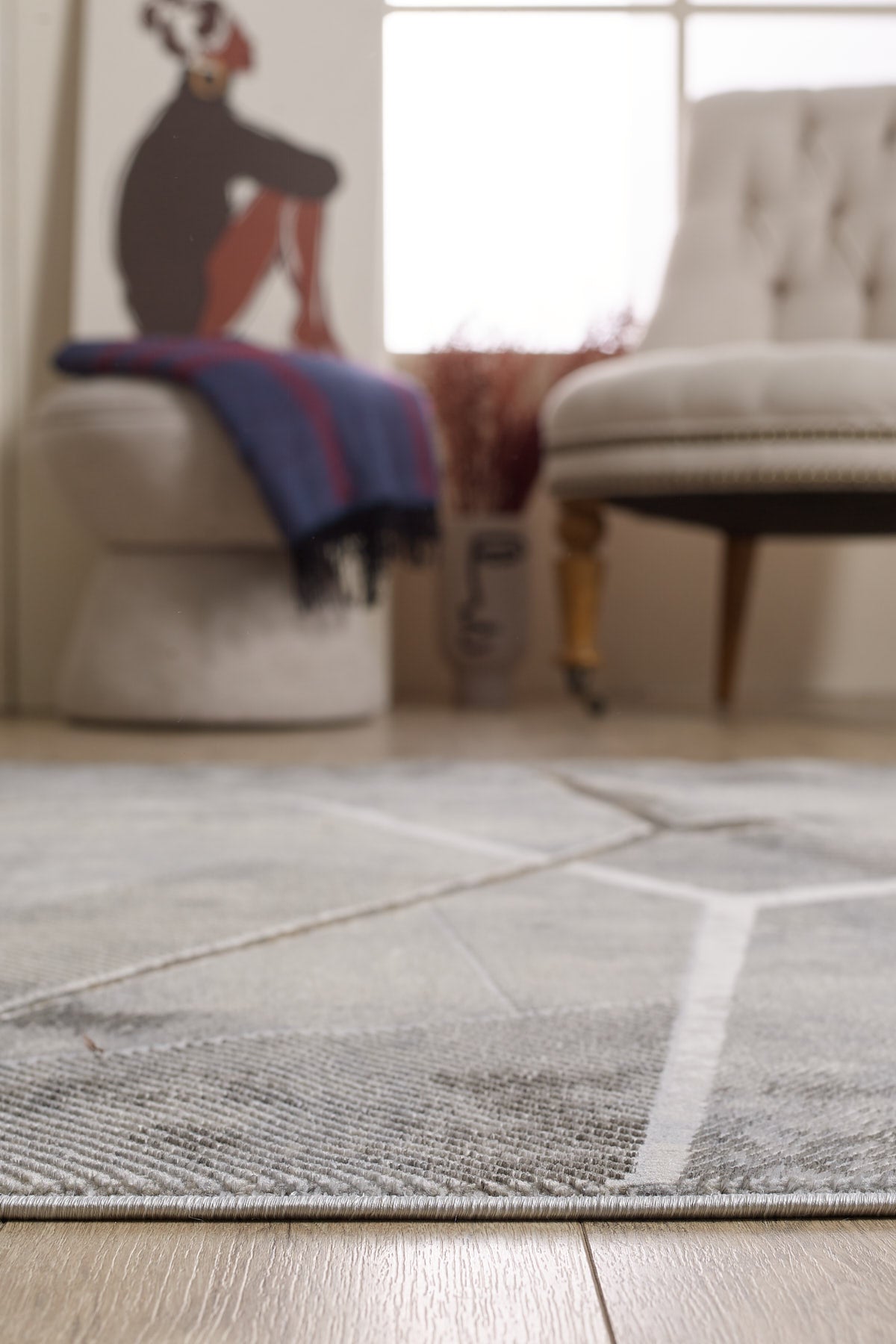 Empera-London Novelle Kaymaz Tabanlı Tozumaz Antialerjik Salon Halısı-4-Milagron.com