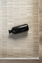 Empera-Pena Flax Çizgi Desenli Saçaklı Mutfak Halısı-4-Milagron.com