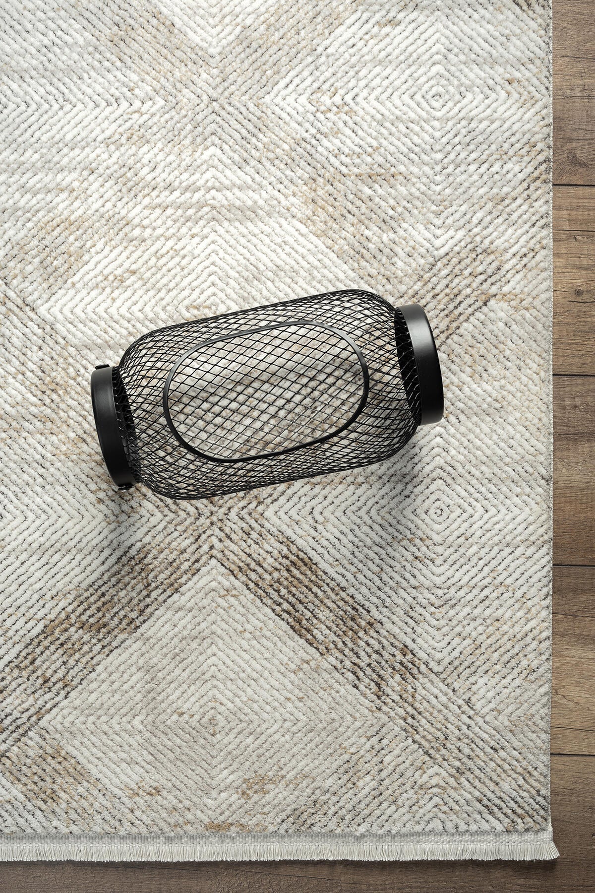 Empera-Pena İMpala Modern Saçaklı Geometrik Desenli Halı-4-Milagron.com