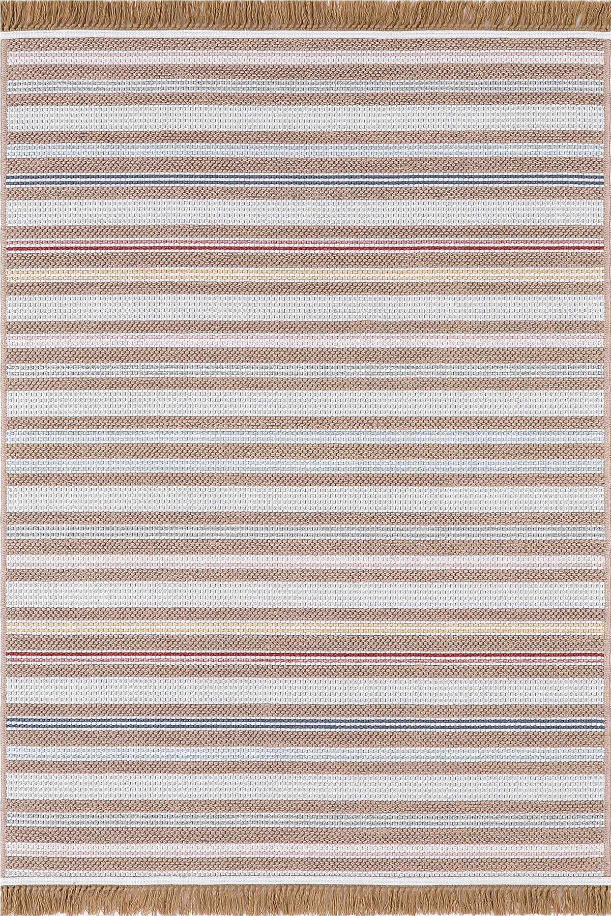 Empera-Qılım Mavi Modern Takma Saçaklı Kilim-1-Milagron.com
