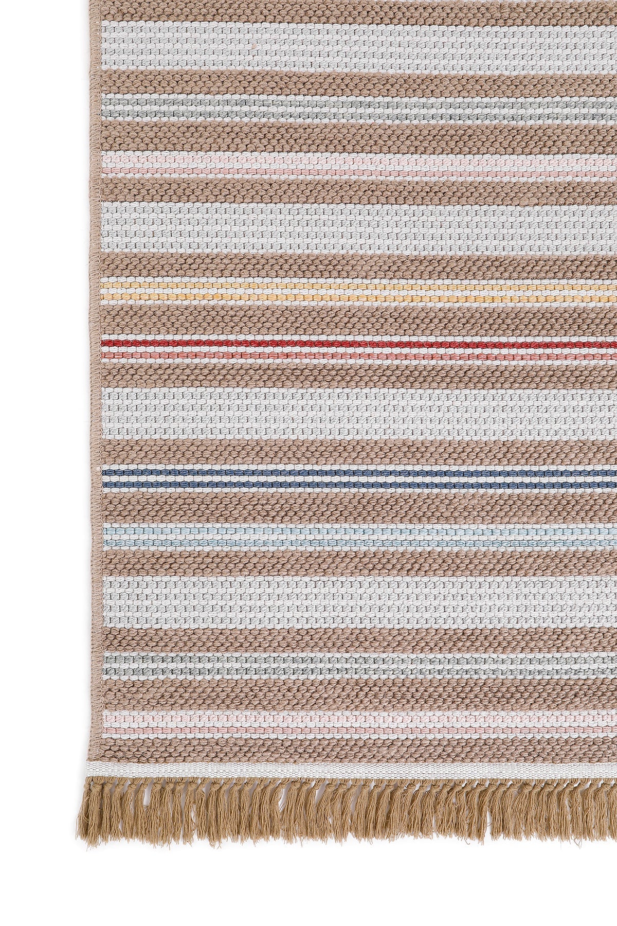 Empera-Qılım Mavi Modern Takma Saçaklı Kilim-2-Milagron.com