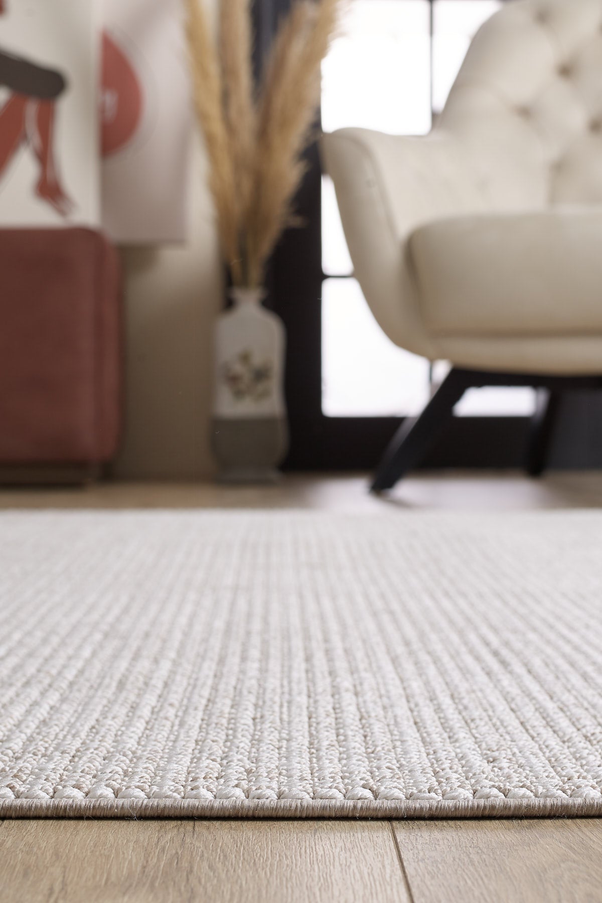 Empera-Serenity Sand White Saçaklı Tozumaz Antialerjik Halı-4-Milagron.com