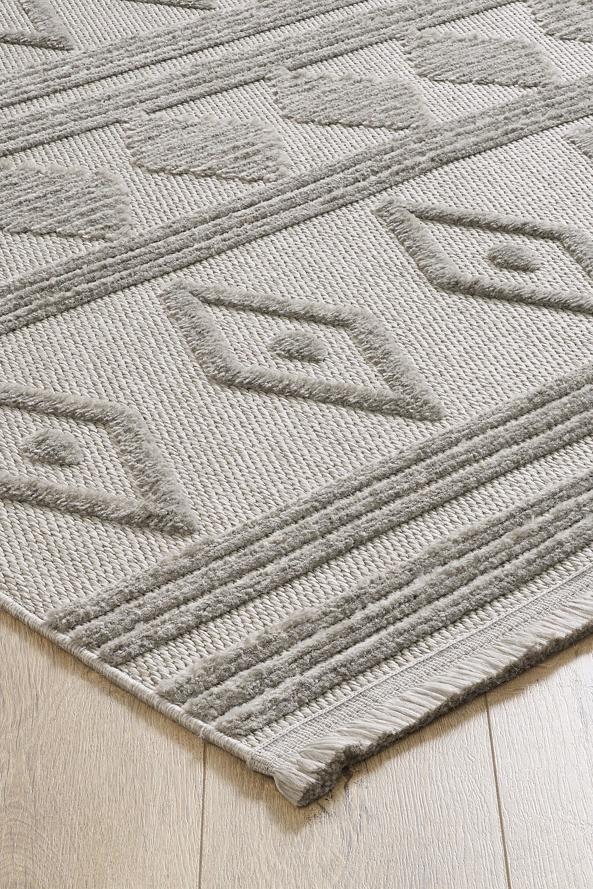 Empera-Shibori Lead Grey Kaymaz Tabanlı Antialerjik Halı-2-Milagron.com