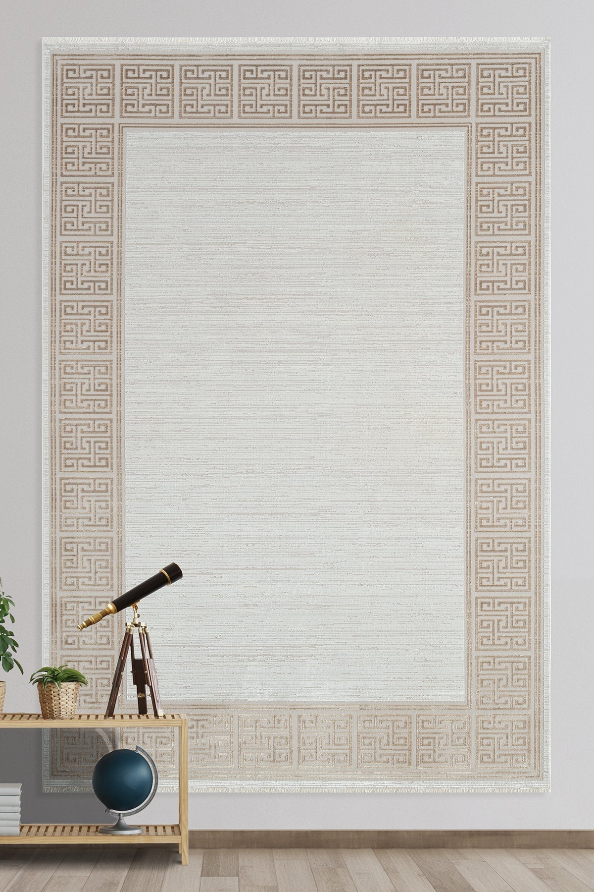 Empera-Soho House Harvest Krem Renk Klasik Çerçeveli Salon Halısı-2-Milagron.com