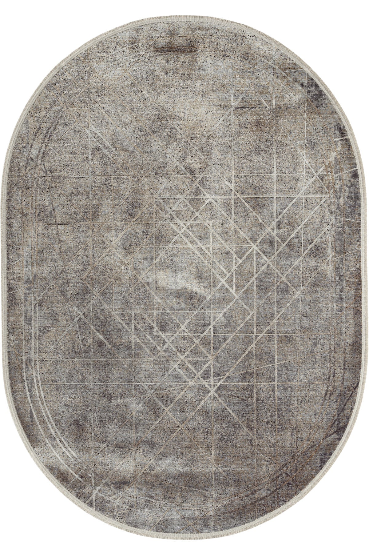 Empera-Soho Mood Crimson Akrilik Klasik Modern Oval Halı-1-Milagron.com