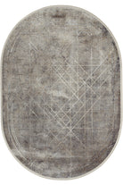 Empera-Soho Mood Crimson Akrilik Klasik Modern Oval Halı-1-Milagron.com