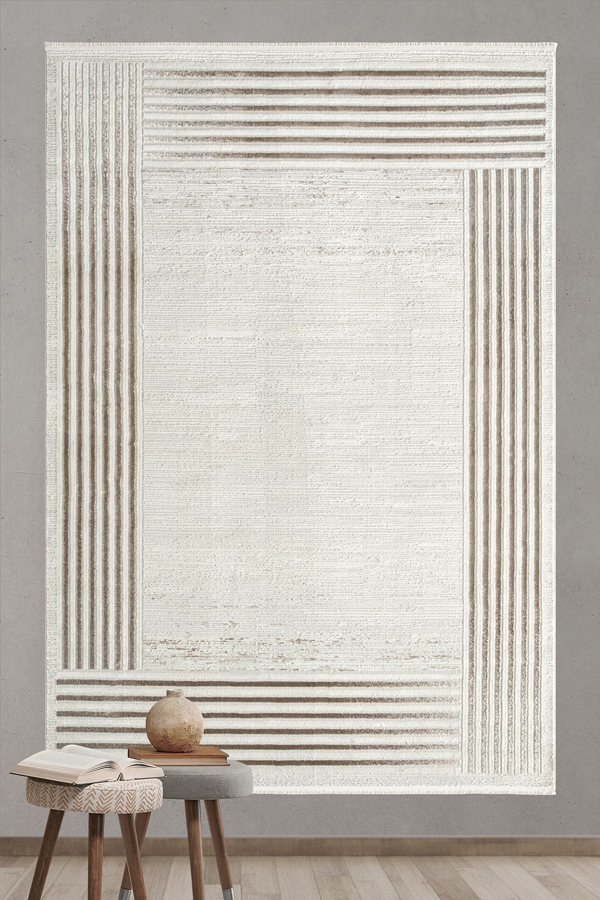 Empera-Terra Port Modern Klasik Çerçeveli Halı-2-Milagron.com