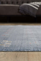 Empera-Violin Marine Etnik Desenli Mavi Saçaklı Salon Halısı-4-Milagron.com