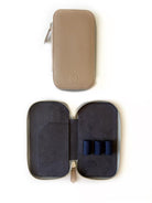 Eng Leather-Deri Koleksiyonu 3'lü Kalem Çantası Beige Nude-Deri Kalem Çantası-1-Milagron.com