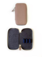 Eng Leather-Deri Koleksiyonu 3'lü Kalem Çantası Rose Nude-Deri Kalem Çantası-1-Milagron.com