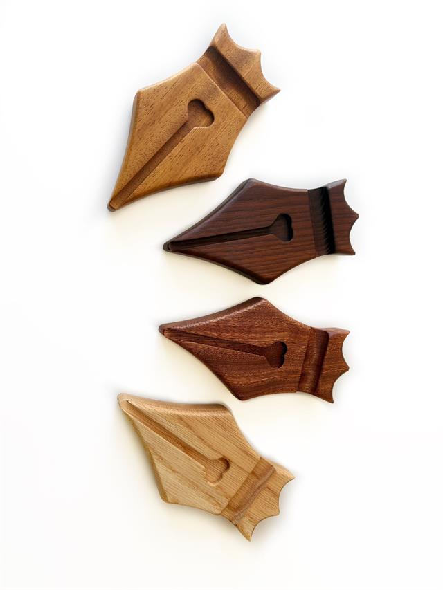 Eng Leather-Eng Leather Ash Gerçek Ahşap Dolma Kalem Pen Rest Kalem Standı-Kalem Standı-4-Milagron.com