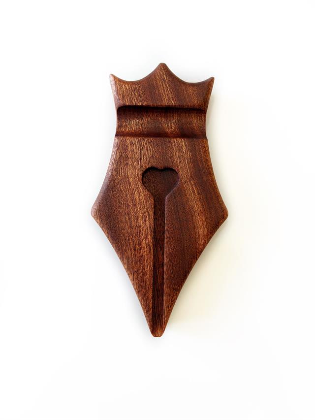 Eng Leather-Eng Leather Mahogany Gerçek Ahşap Dolma Kalem Pen Rest Kalem Standı-Kalem Standı-1-Milagron.com