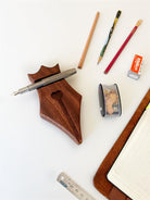 Eng Leather-Eng Leather Mahogany Gerçek Ahşap Dolma Kalem Pen Rest Kalem Standı-Kalem Standı-2-Milagron.com