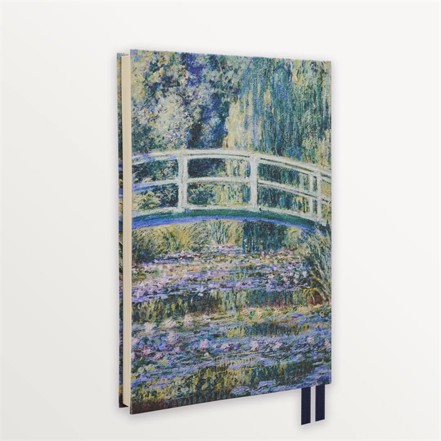 Episode-Episode Gallery Monet Japanese Bridge A5 Flex Linen Notebook-DEFTER-3-Milagron.com