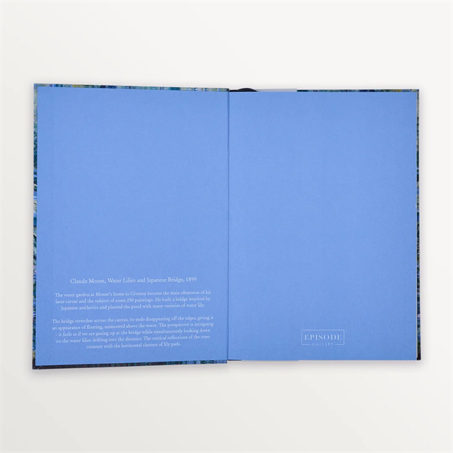 Episode-Episode Gallery Monet Japanese Bridge A5 Flex Linen Notebook-DEFTER-5-Milagron.com