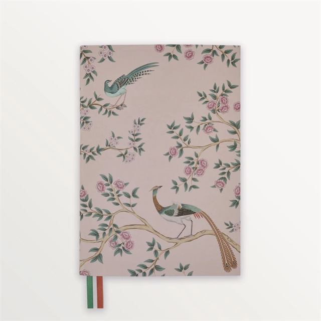 Episode-Episode Peacock Tapestry A5 Flex Linen Notebook-DEFTER-1-Milagron.com