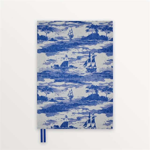 Episode-Episode To The Shore Island Sails A5 Flex Linen Notebook-DEFTER-1-Milagron.com