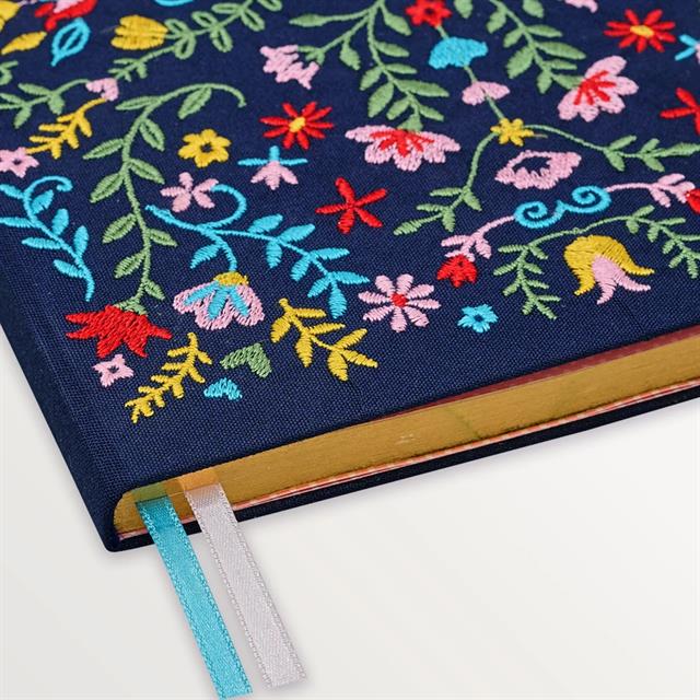 Episode-Episode Navy Folk Embroidered Xl Defter-DEFTER-8-Milagron.com