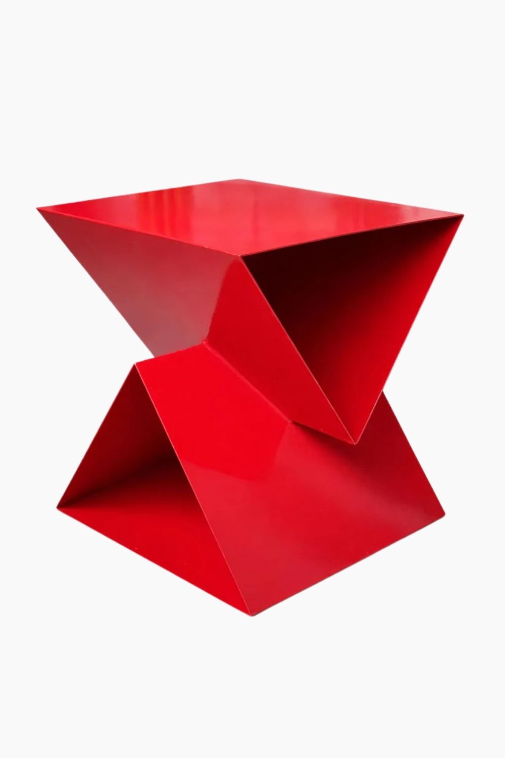 Vertex El Yapımı Kırmızı Yan Sehpa - 1