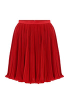 Carmine - Drape Detaylı Krep Şifon Mini Etek - 1