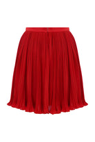 Carmine - Drape Detaylı Krep Şifon Mini Etek - 2