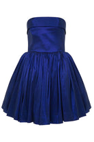 Esra Adıgüzel-Cie - Likra Tafta Katlama Detaylı Straplez Elbise-Elbise-2-Milagron.com