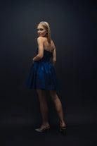 Esra Adıgüzel-Cie - Likra Tafta Katlama Detaylı Straplez Elbise-Elbise-3-Milagron.com