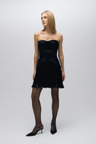 Esra Adıgüzel-Mar - Drape Detaylı Straplez Mini Elbise-Elbise-2-Milagron.com