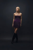 Esra Adıgüzel-Vega - Bedene Oturan Dantel Mini Elbise-Elbise-2-Milagron.com