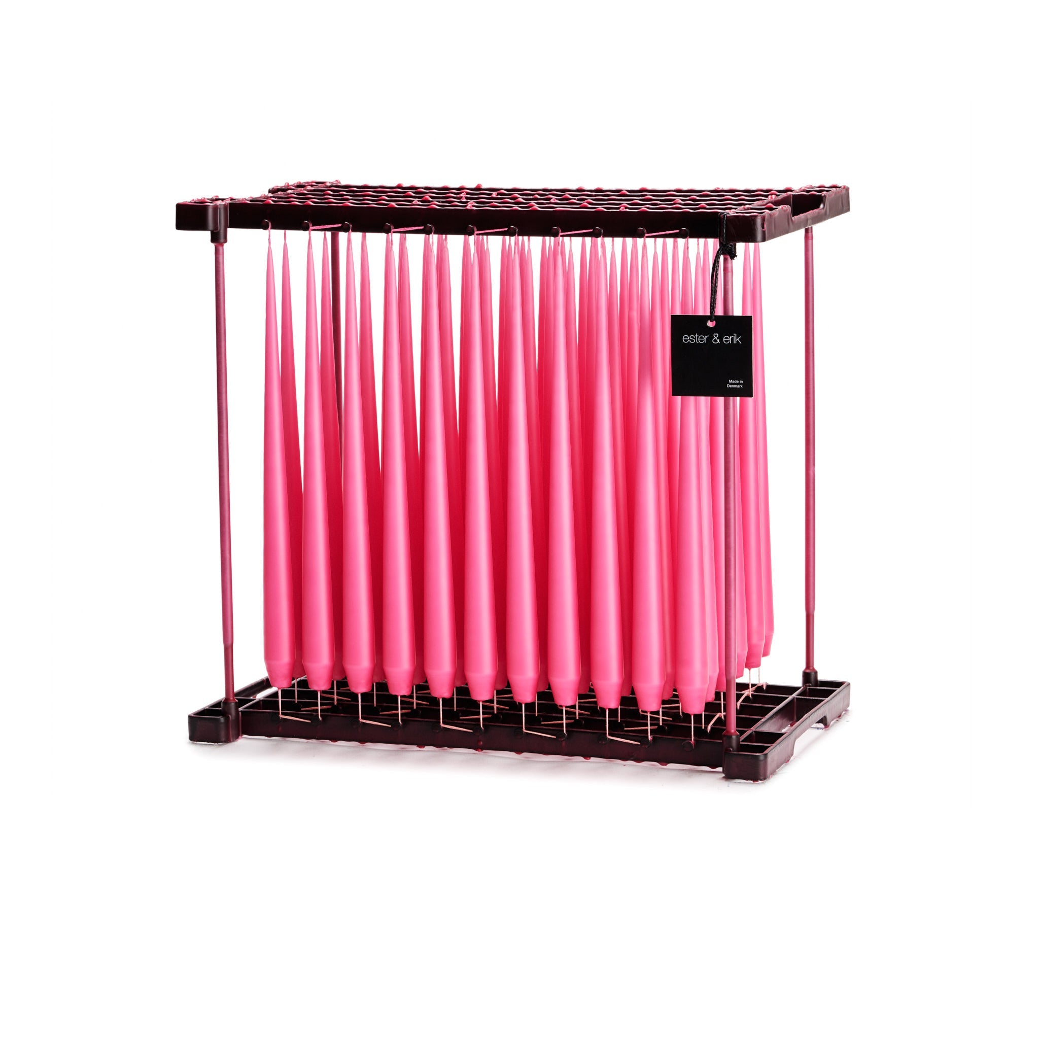 Ester&Erik-Açık Pembe Kokusuz 2'li Konik Mum 32 Cm-Mum-2-Milagron.com