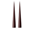 Ester&Erik-Aubergine Kokusuz 2'li Kalın Konik Mum 37 Cm-Mum-1-Milagron.com