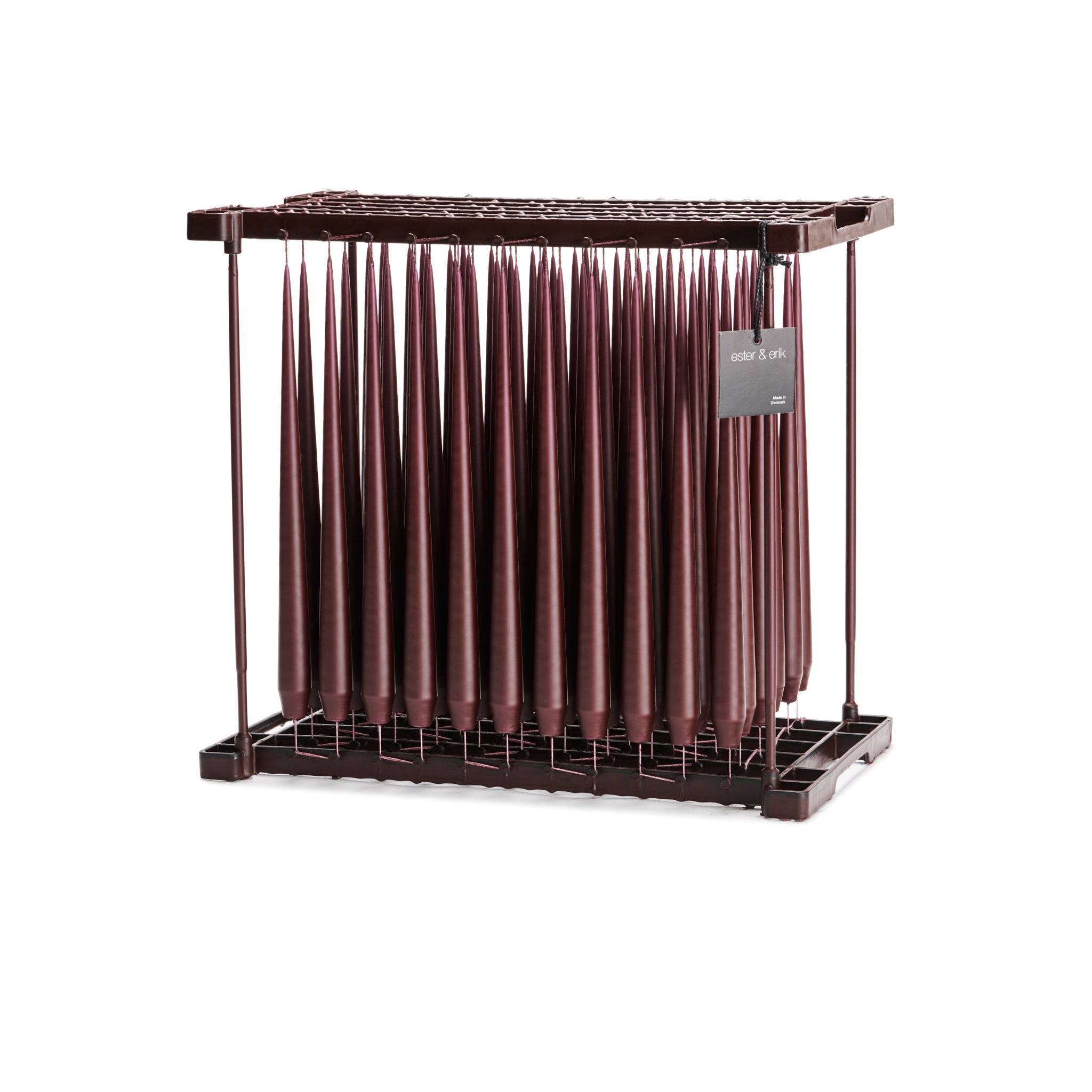 Ester&Erik-Aubergine Kokusuz 2'li Konik Mum 32 Cm-Mum-2-Milagron.com