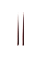 Ester&Erik-Aubergine Kokusuz 2'li Uzun Konik Mum 42 Cm-Mum-1-Milagron.com